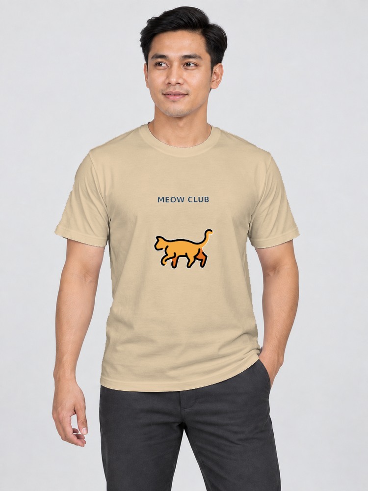 T-shirt Kelab Si Meow — Sand