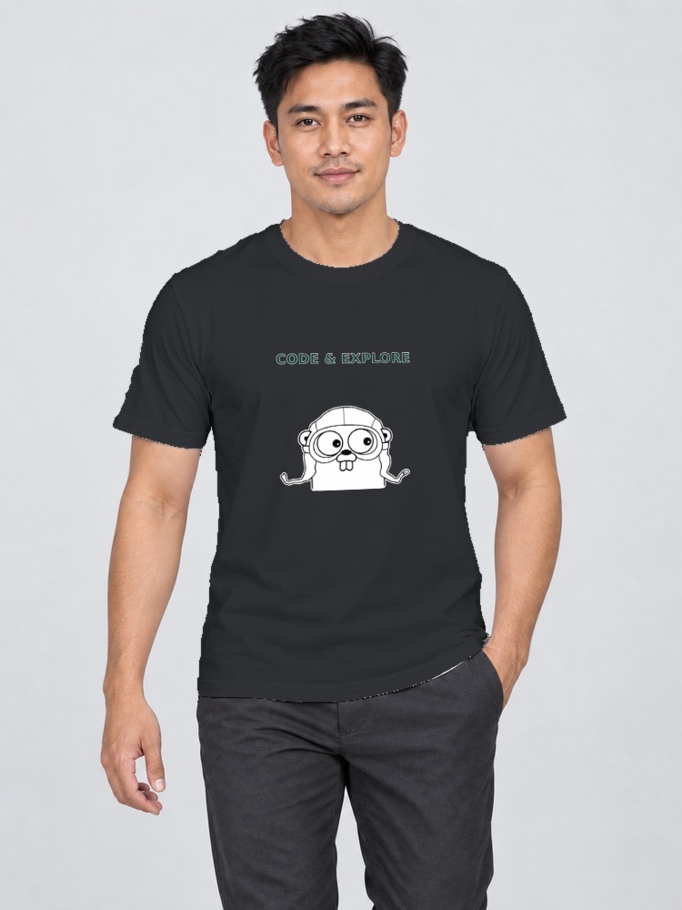 T-shirt Gopher Kembara Kod — Black