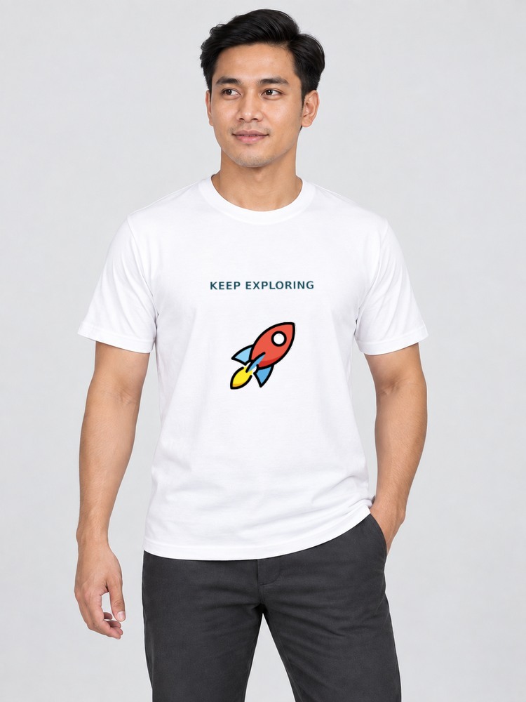 T-shirt Roket Penjelajah — White