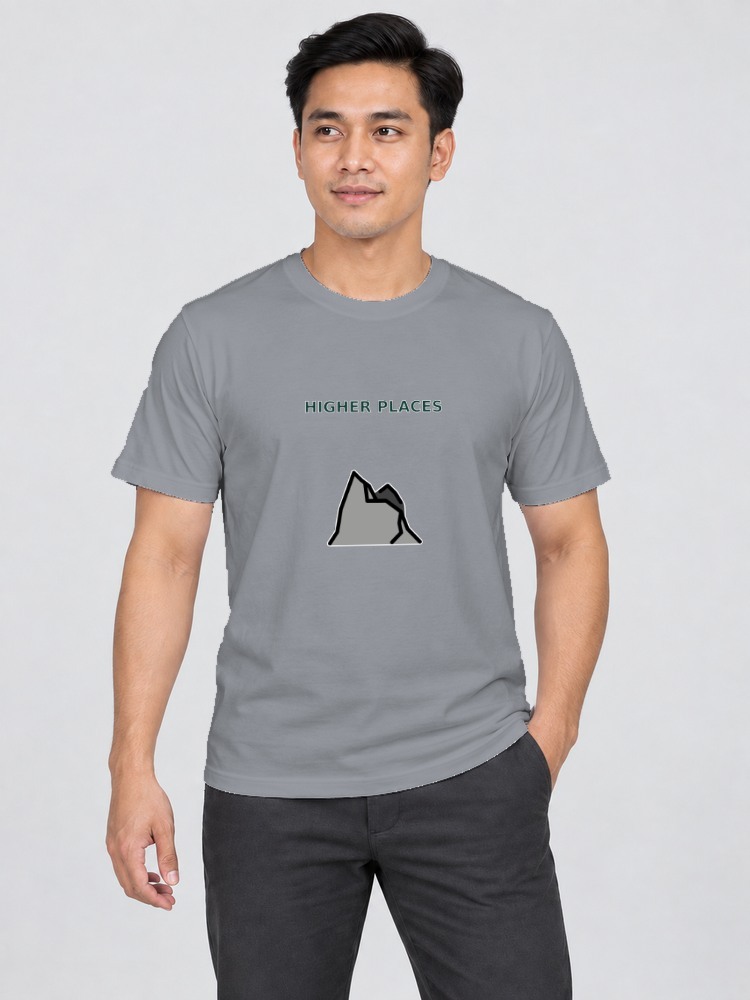 T-shirt Puncak Gunung — Gray