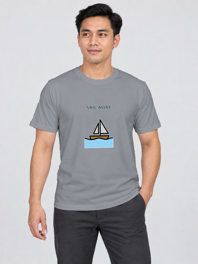 T-shirt Pelayaran Santai — Gray