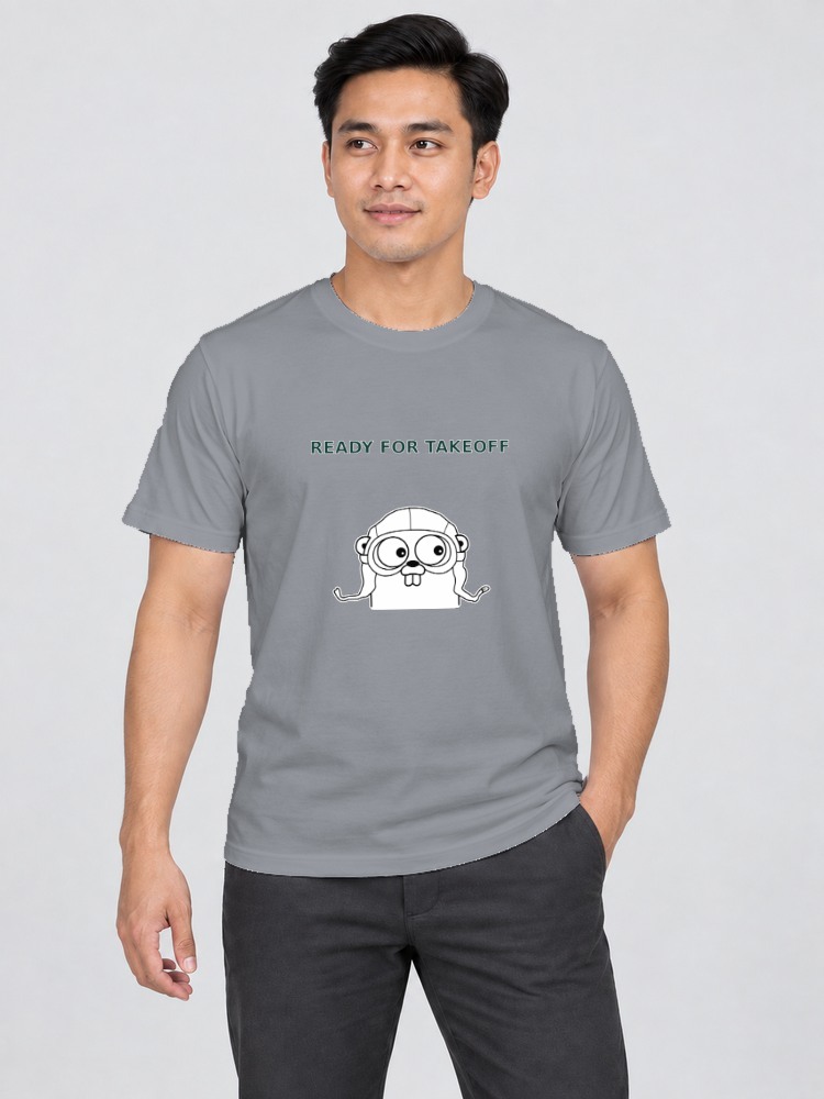 T-shirt Gopher Pengembara — Gray