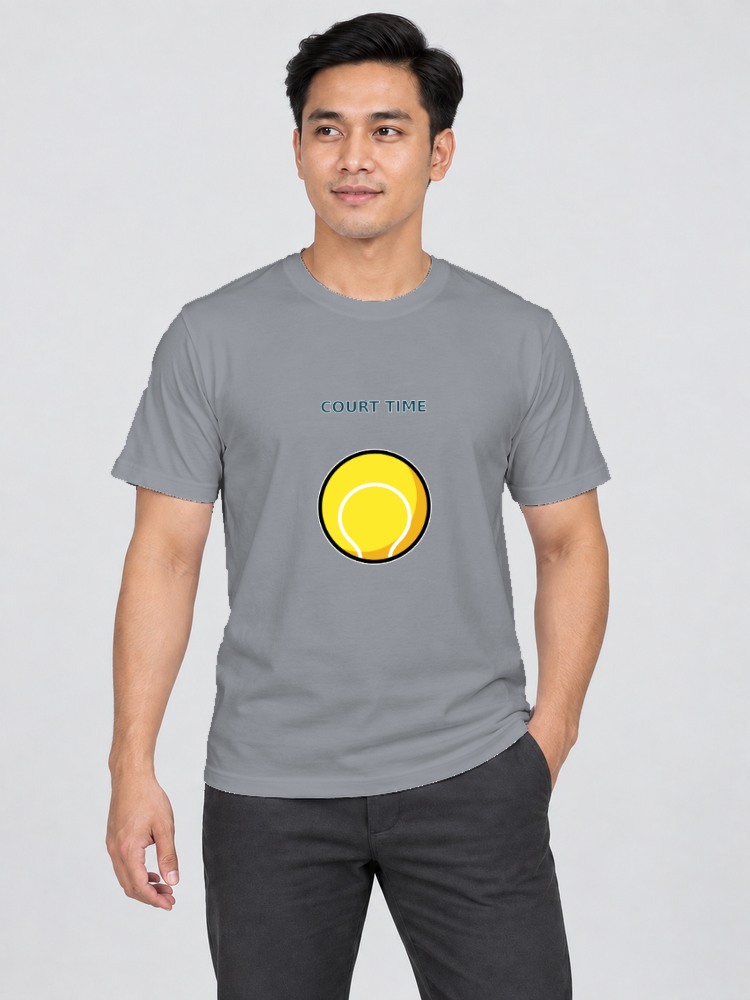 T-shirt Gelanggang Tenis — Gray