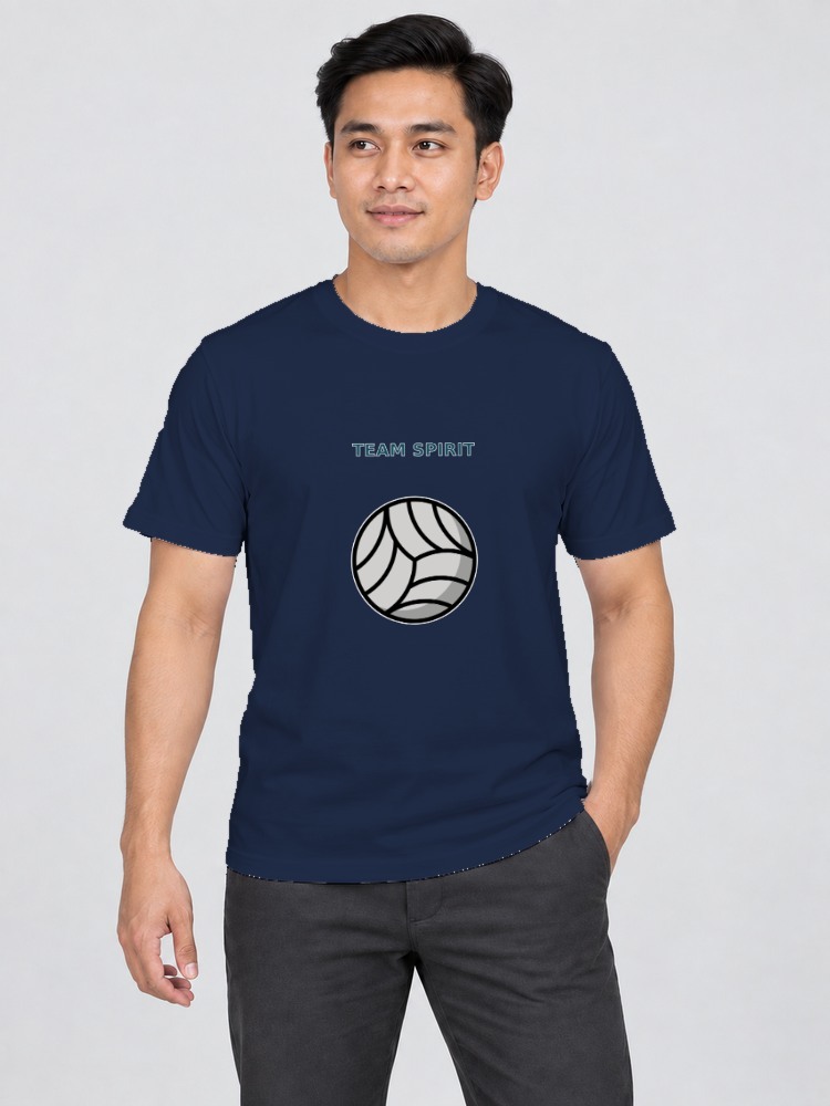 T-shirt Semangat Bola Tampar — Navy
