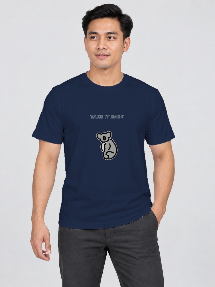 T-shirt Koala Tenang — Navy
