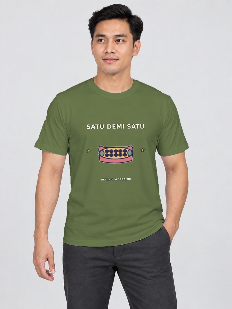 T-shirt Congkak Petang — Olive
