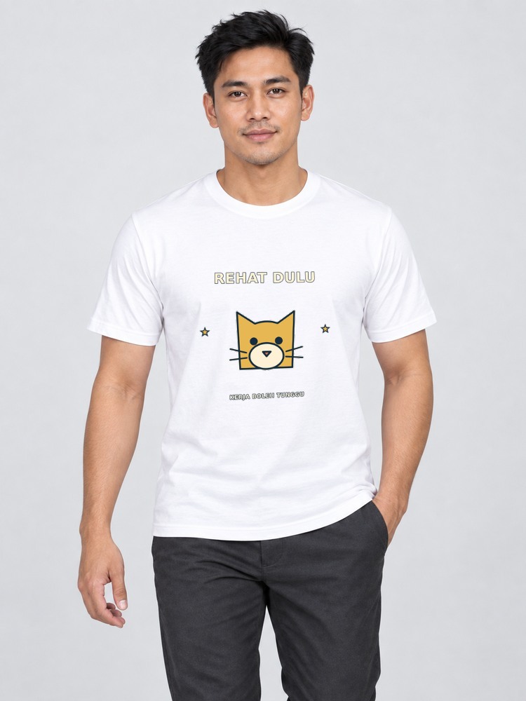 T-shirt Cat Nap — White