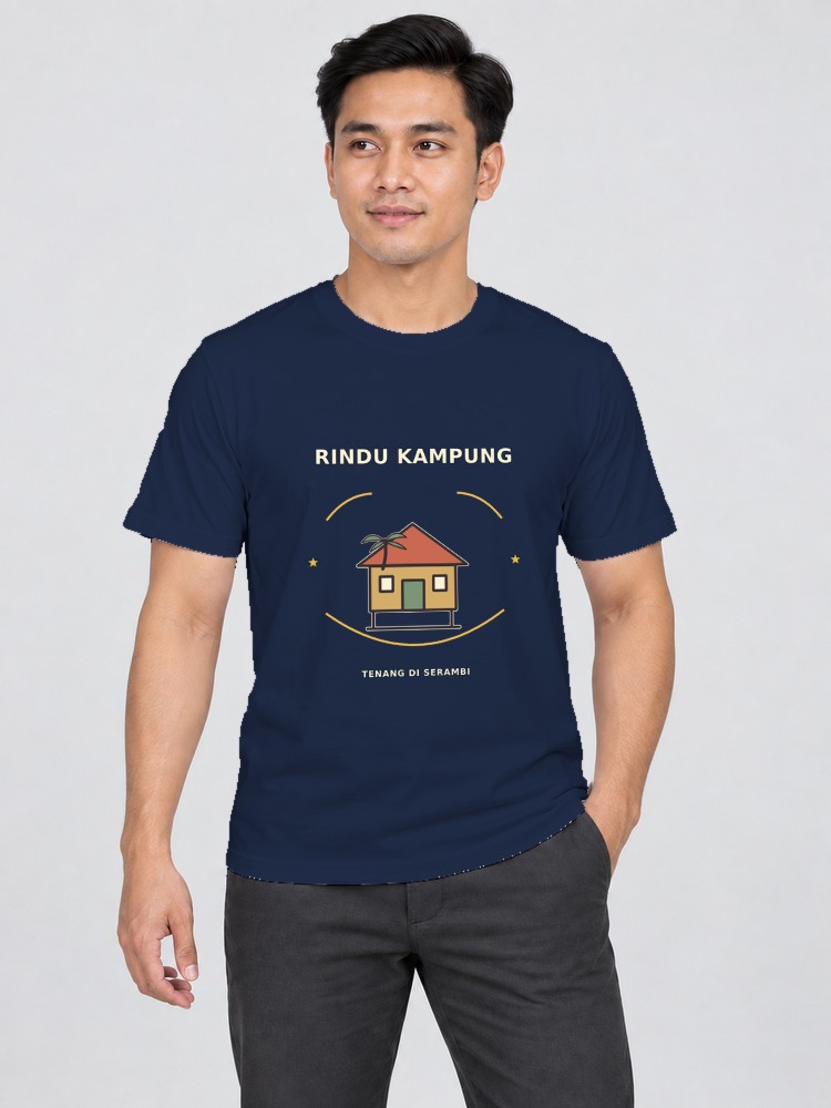 T-shirt Rumah Kampung — Navy