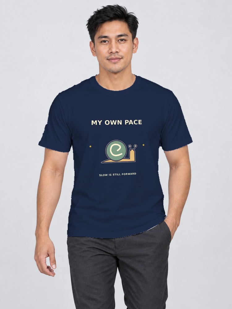T-shirt Own Pace — Navy