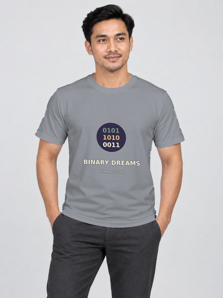T-shirt Binary Dreams — Gray