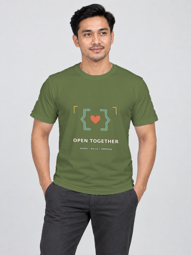 T-shirt Open Source Heart — Olive