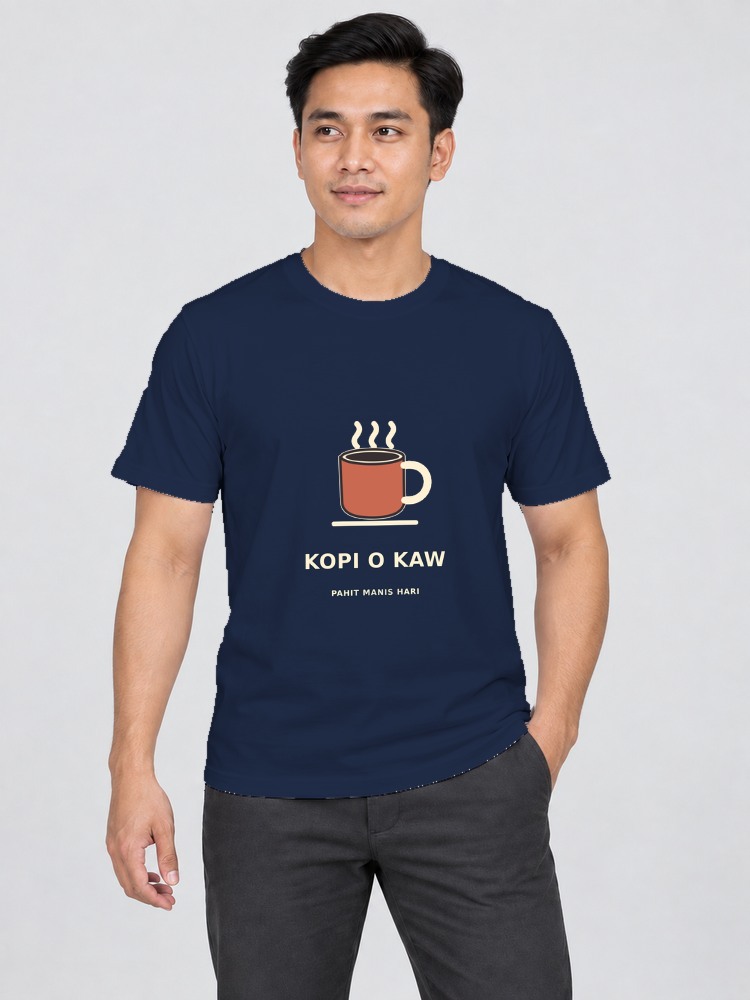 T-shirt Kopi O Kaw — Navy