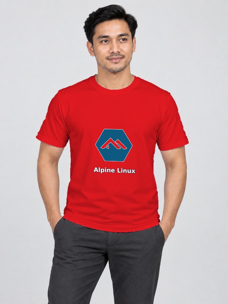 T-shirt Alpine Linux — Red