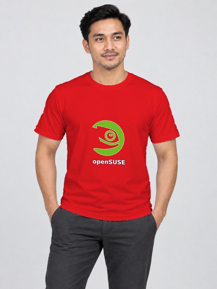 T-shirt openSUSE — Red
